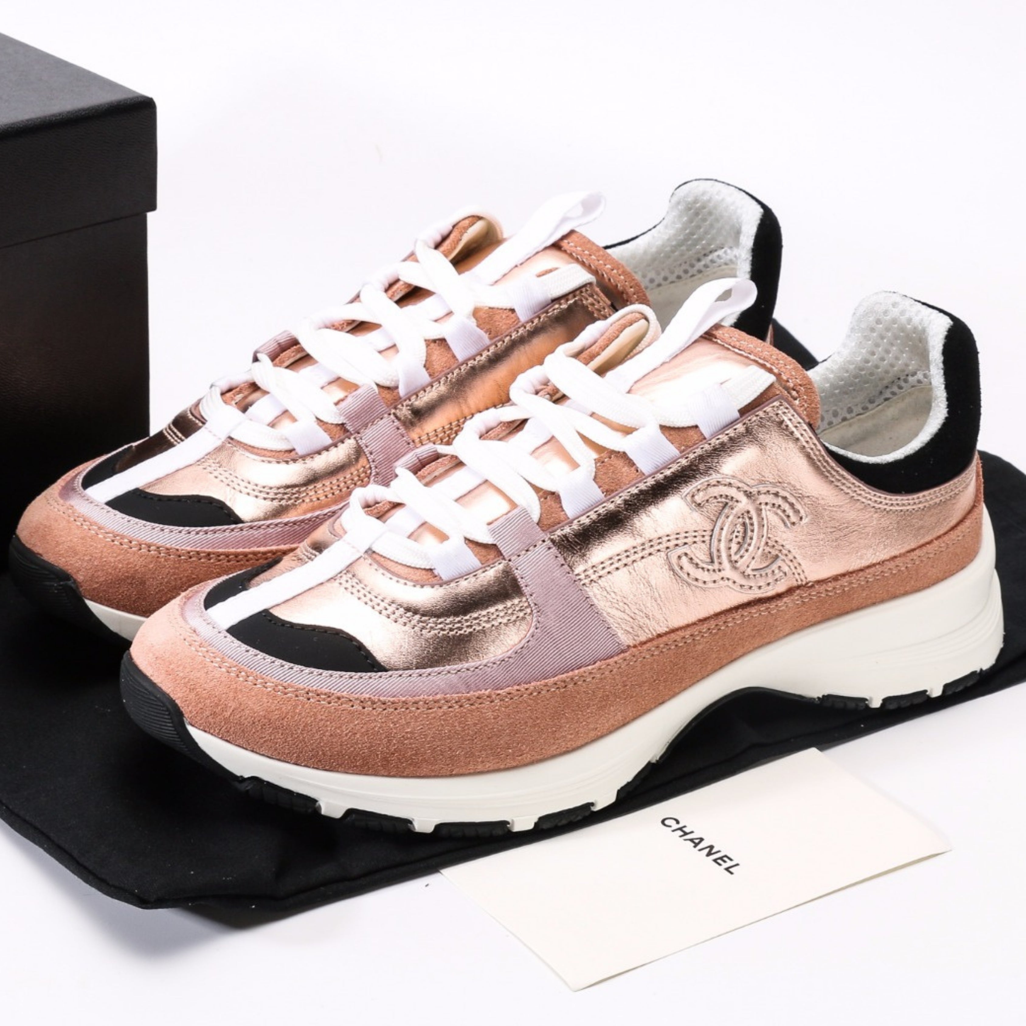 Chanel Laminated Calfskin Suede Low 2025