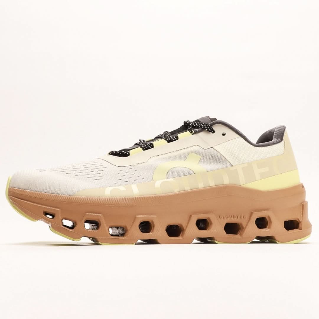 On Shoes Men's White Cloudmonster 'Cream Dune'