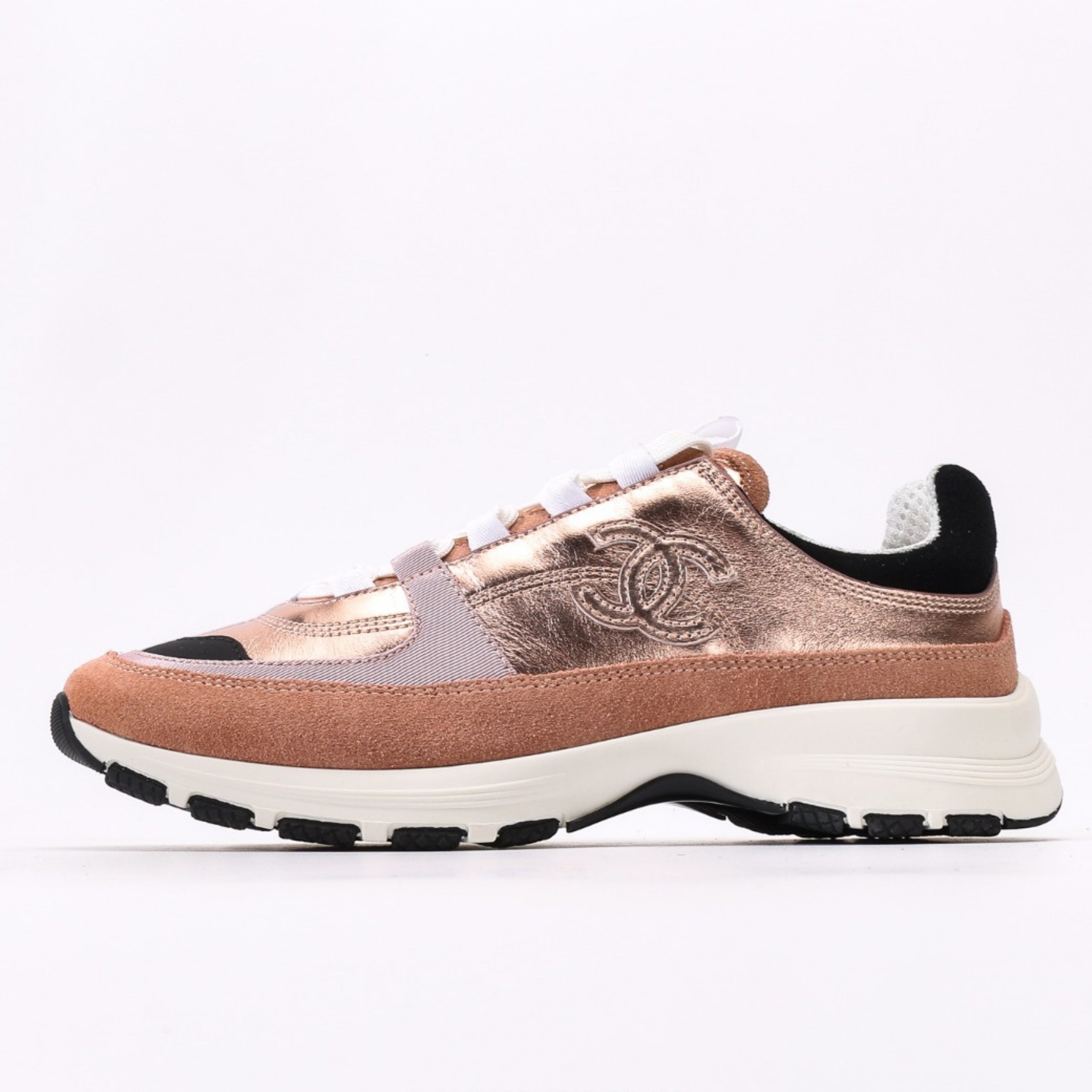 Chanel Laminated Calfskin Suede Low 2025