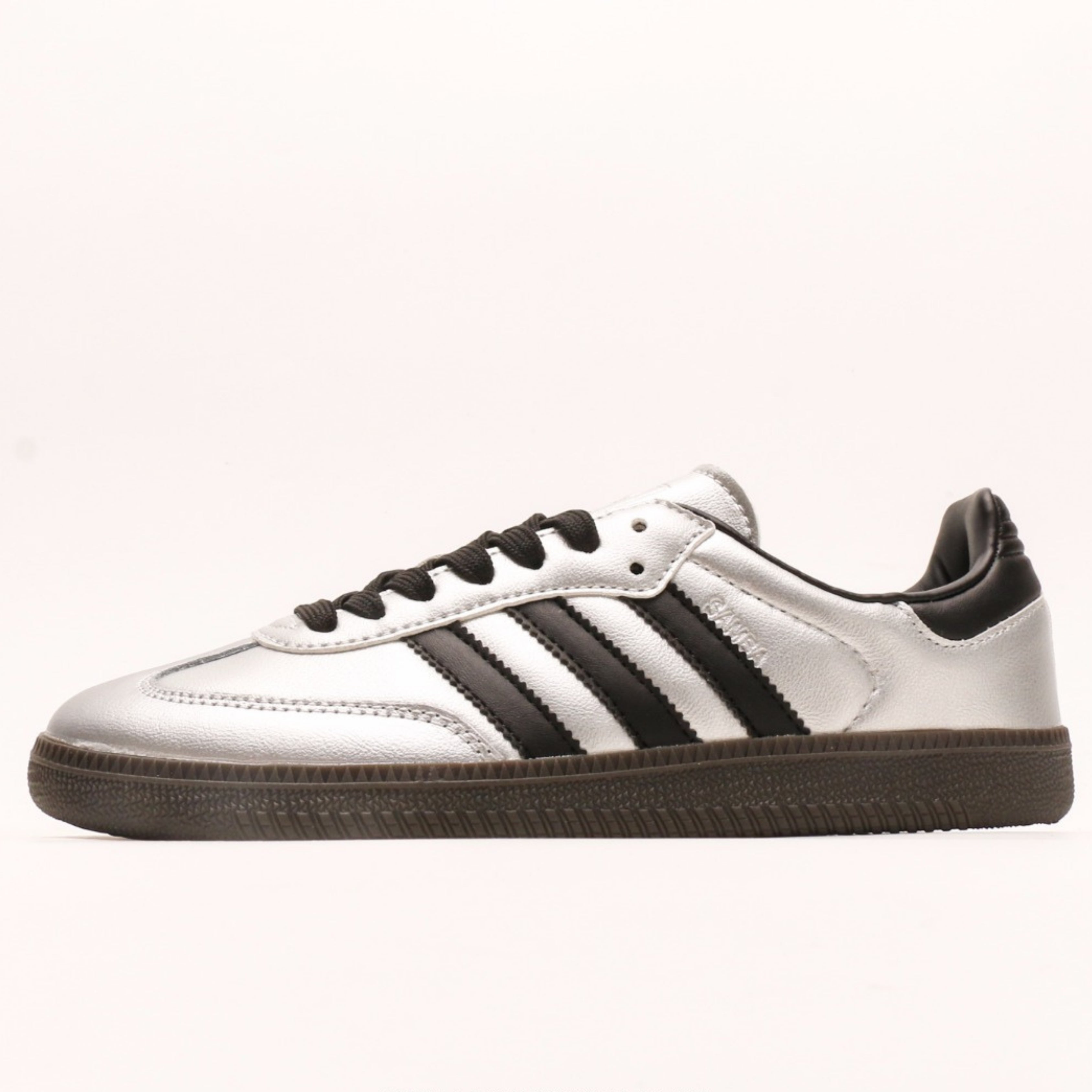 adidas Samba OG Silver Metallic Black Gum