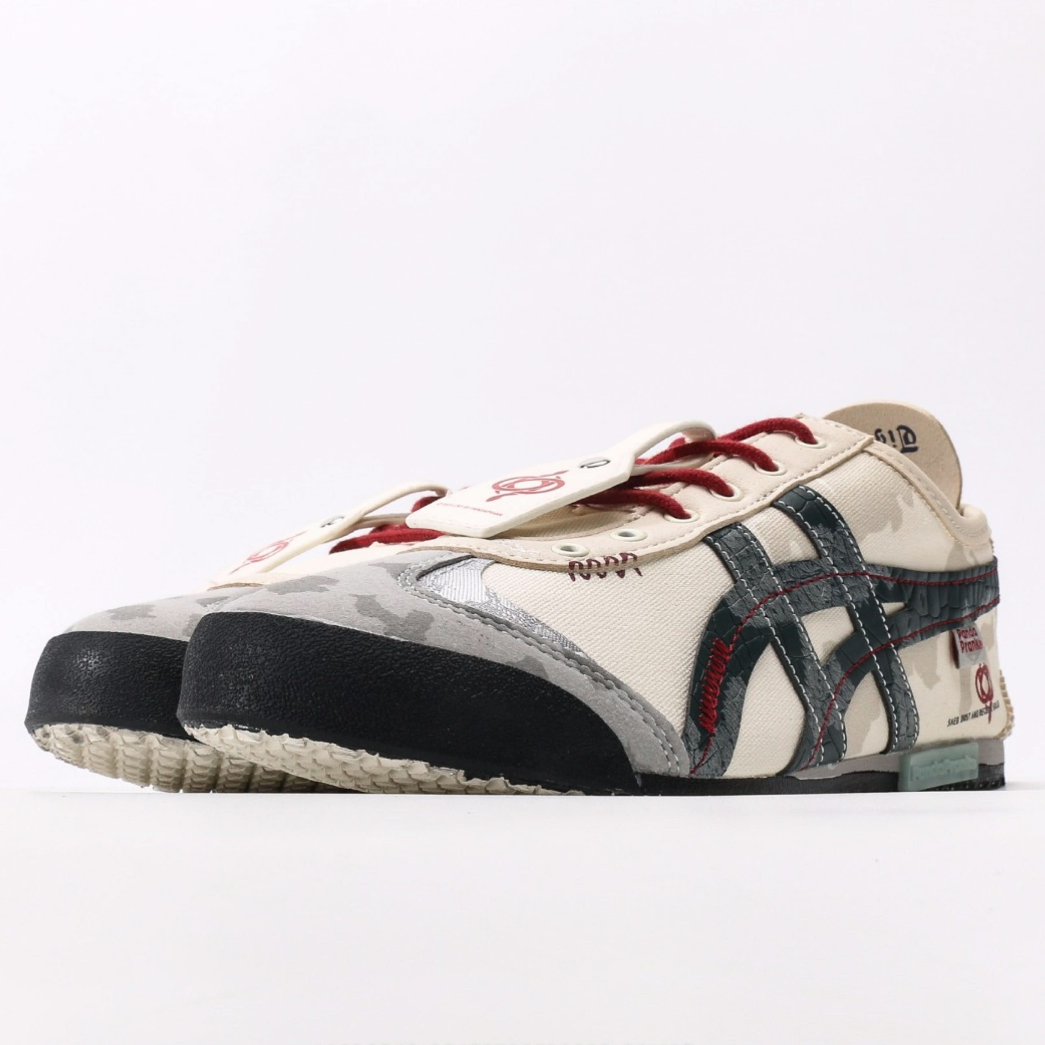 Onitsuka Tiger X Panda Prank Youth Trend – Beige & Black Winter 2024 Edition