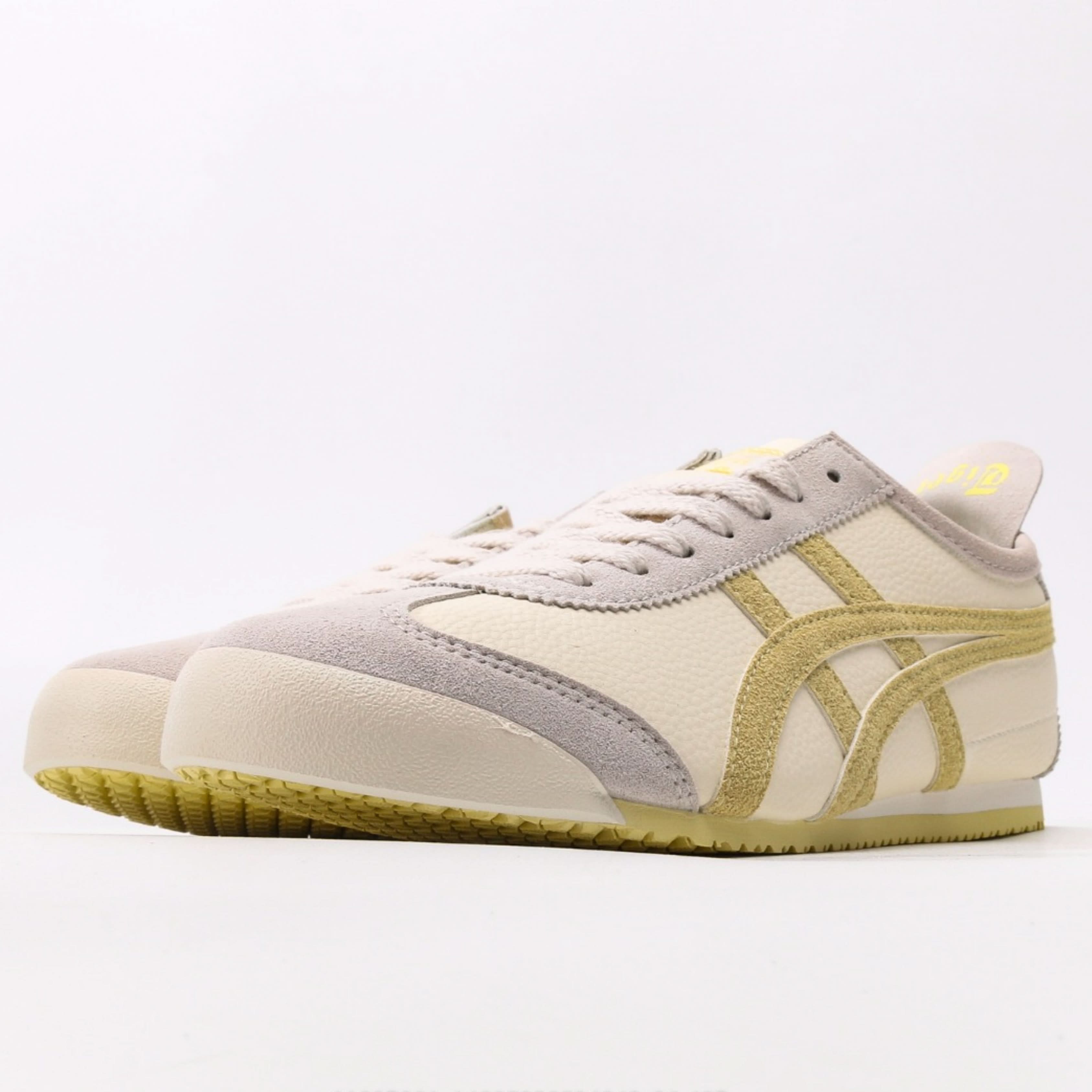 Onitsuka Tiger Corsair Lace-Up Sneaker – Cream White Calf Leather Edition