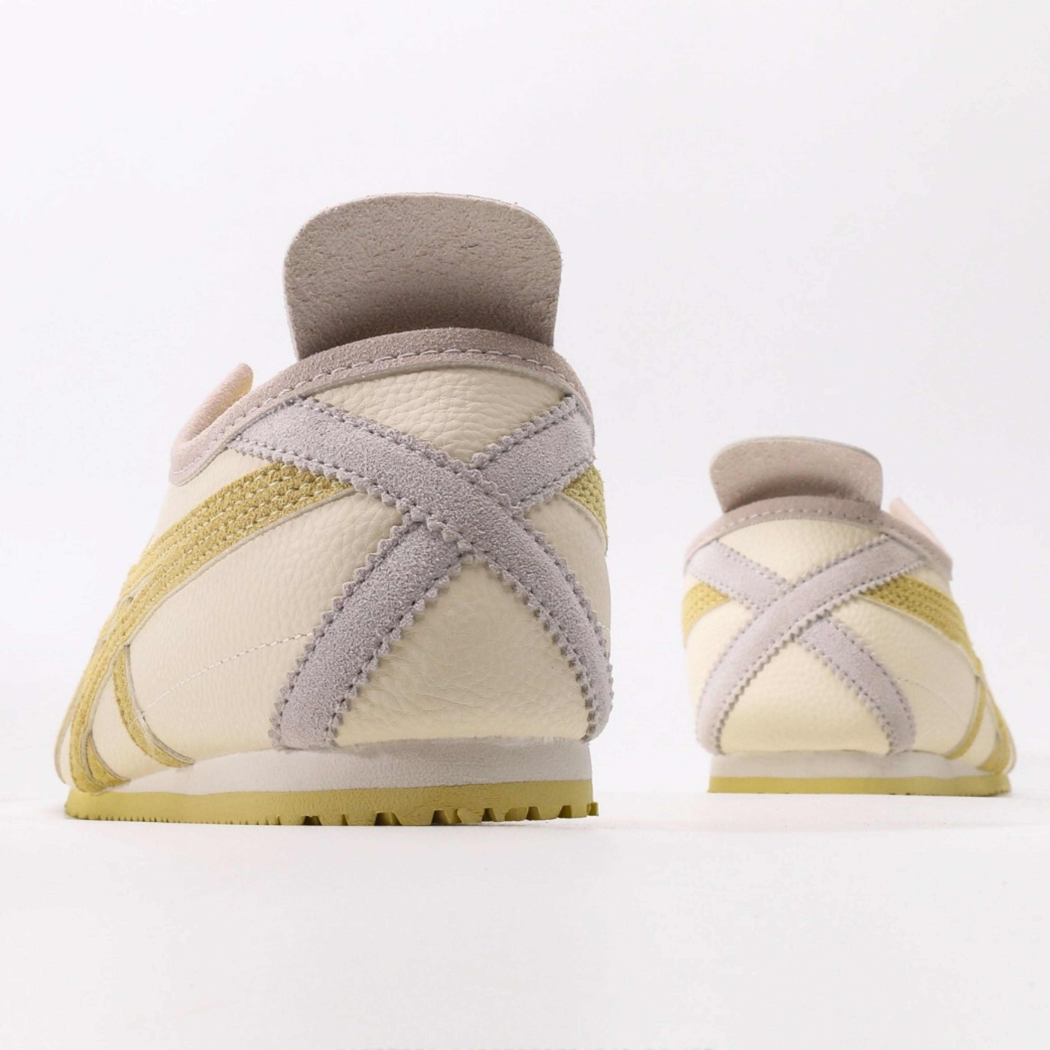 Onitsuka Tiger Corsair Lace-Up Sneaker – Cream White Calf Leather Edition