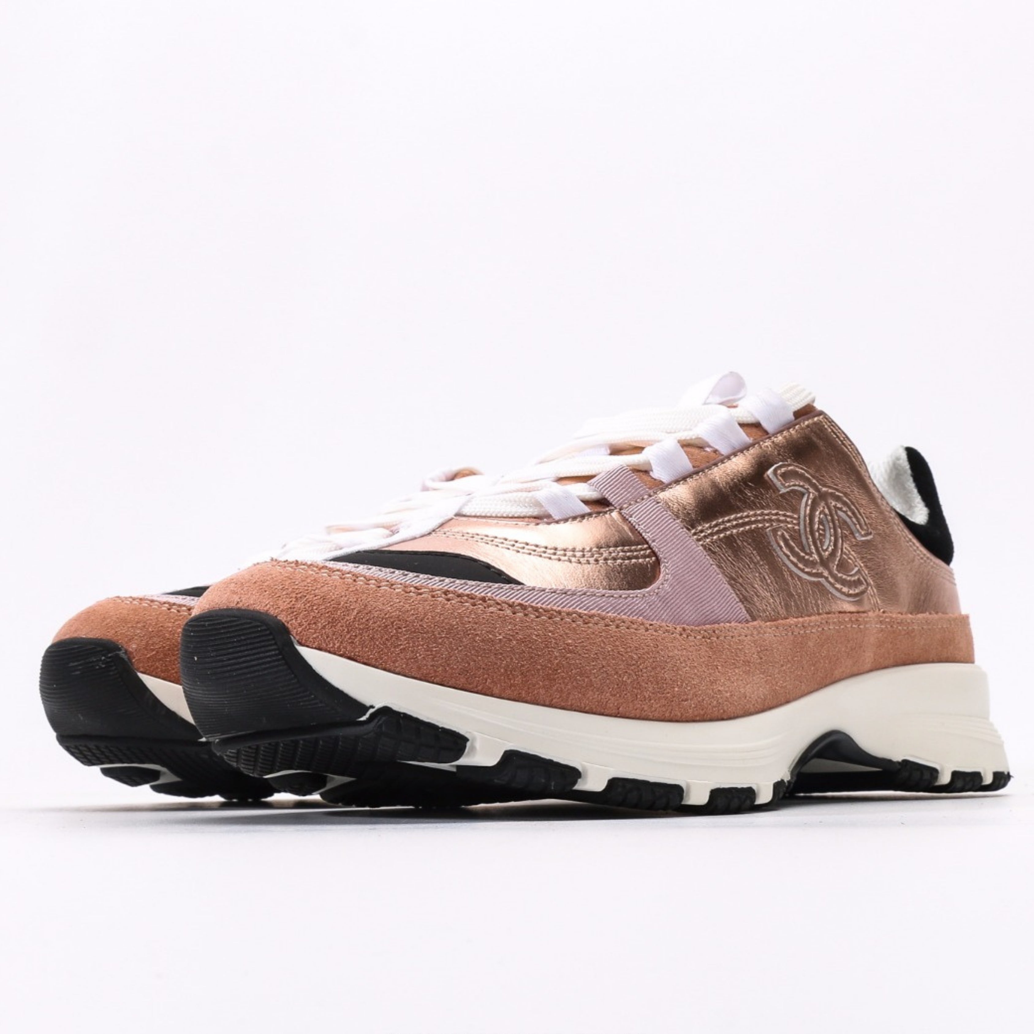 Chanel Laminated Calfskin Suede Low 2025