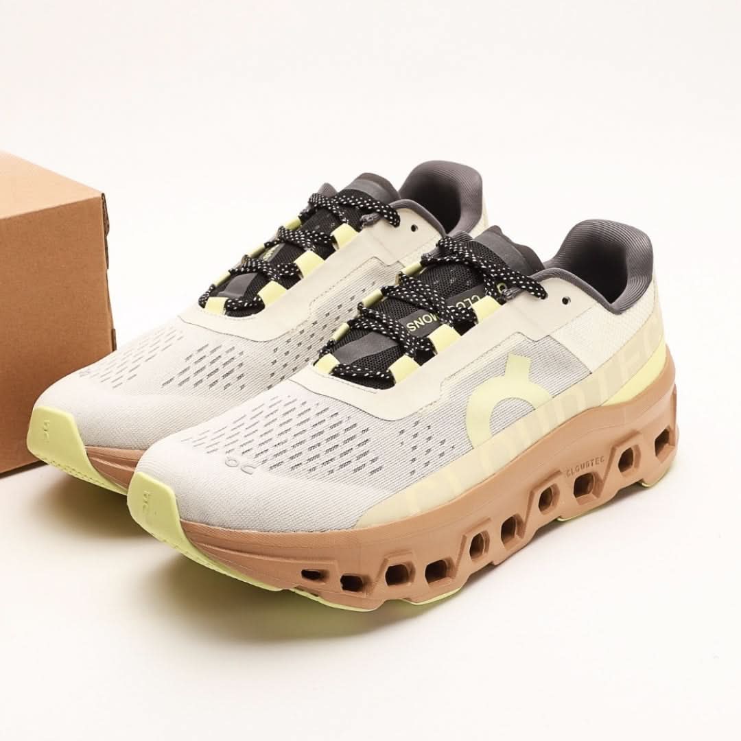 On Shoes Men's White Cloudmonster 'Cream Dune'