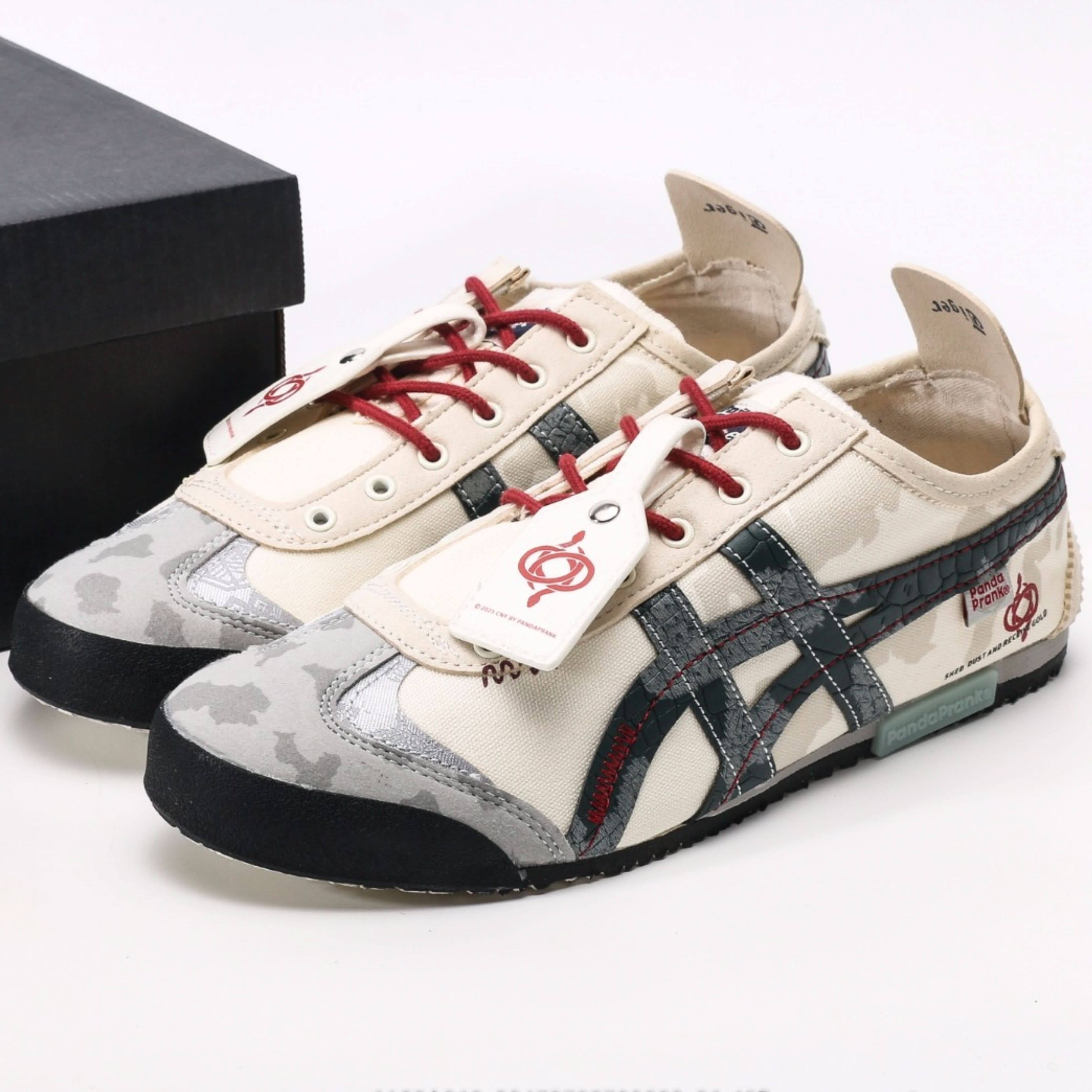 Onitsuka Tiger X Panda Prank Youth Trend – Beige & Black Winter 2024 Edition